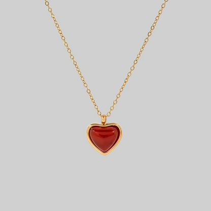 Carnelian Heart Necklace