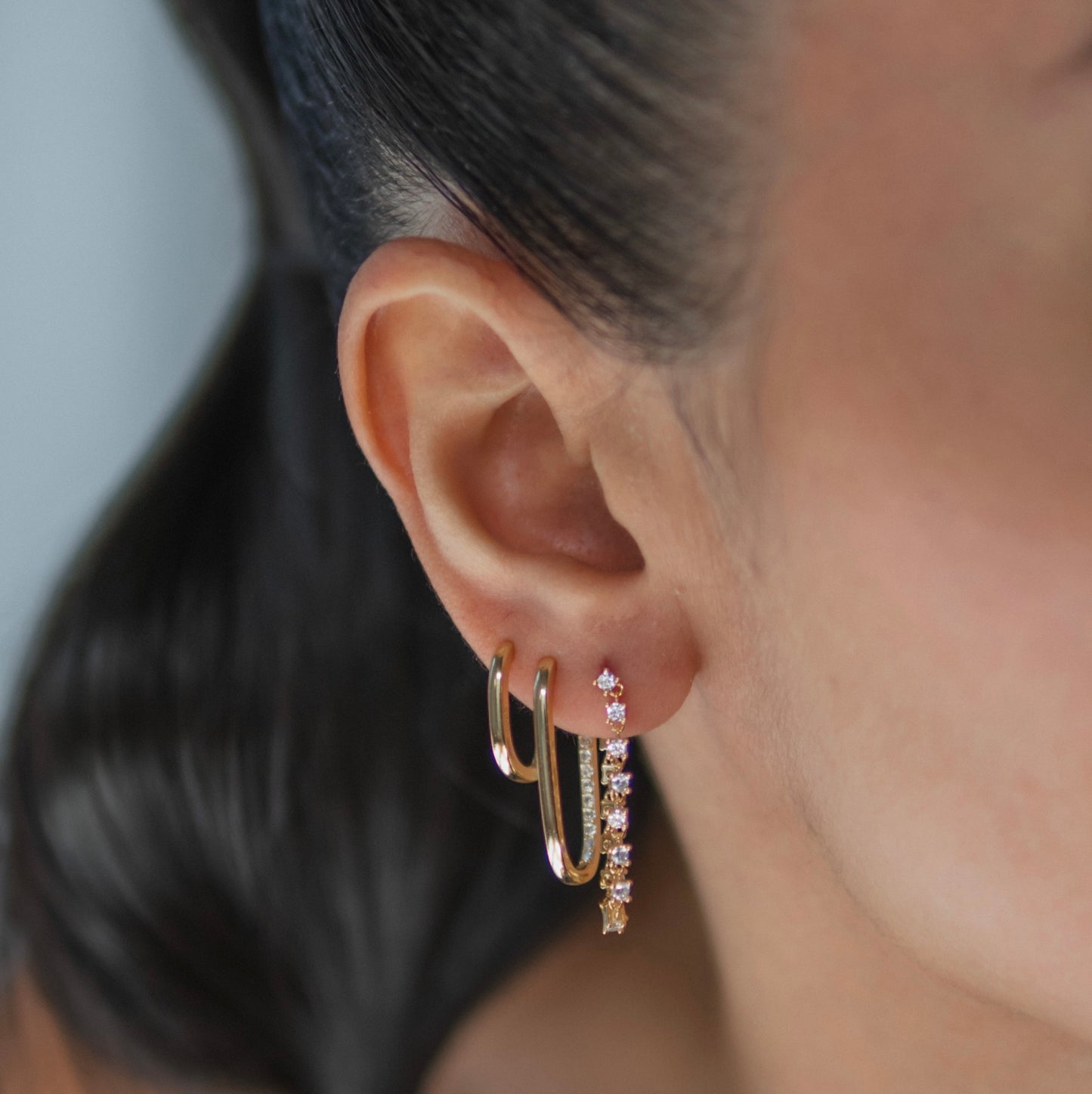 Baby Paperclip Hoop Earrings