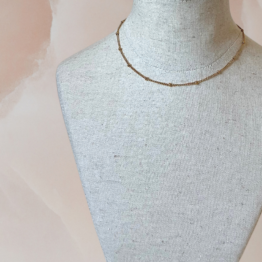 Sabina Satellite Chain Necklace | Gold