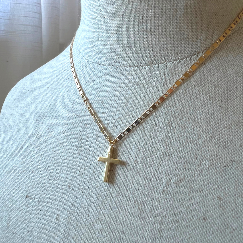 Bernice Gold Cross Pendant Necklace In US | The Solshine Jewelry Co.